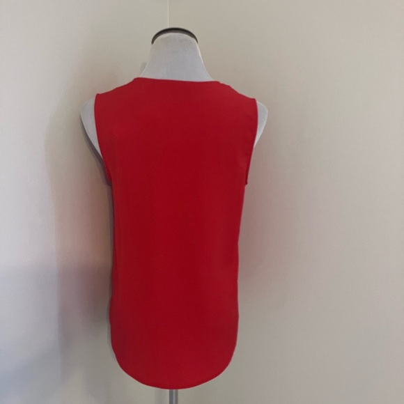 J Crew Orange/Red Ruffle Sleeveless Top - Picture 5 of 10